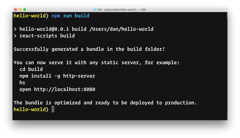 npm run build